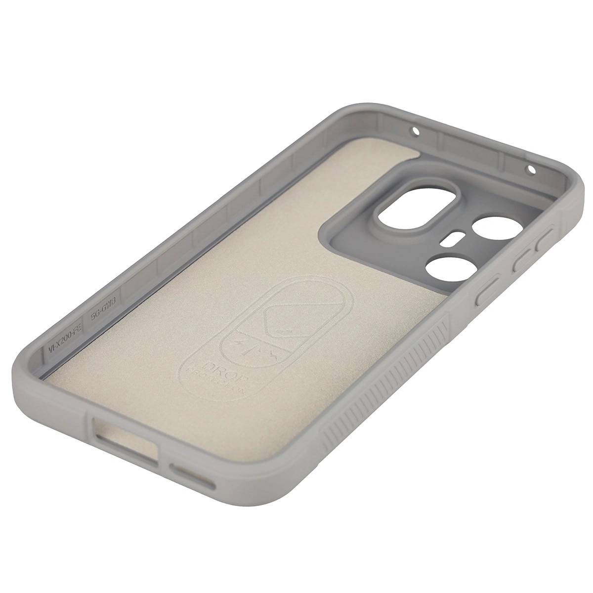 Husa, Bizon Case Tur pentru Vivo X200 FE, Gri Deschis
