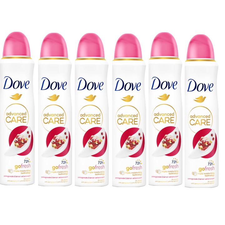 Pachet 6 X Deodorant Dove Advanced Care Spray Rodie 6x150 ml