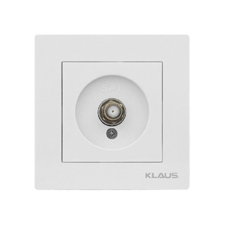 Priza satelit alba, KLAUS, 1 port, interior