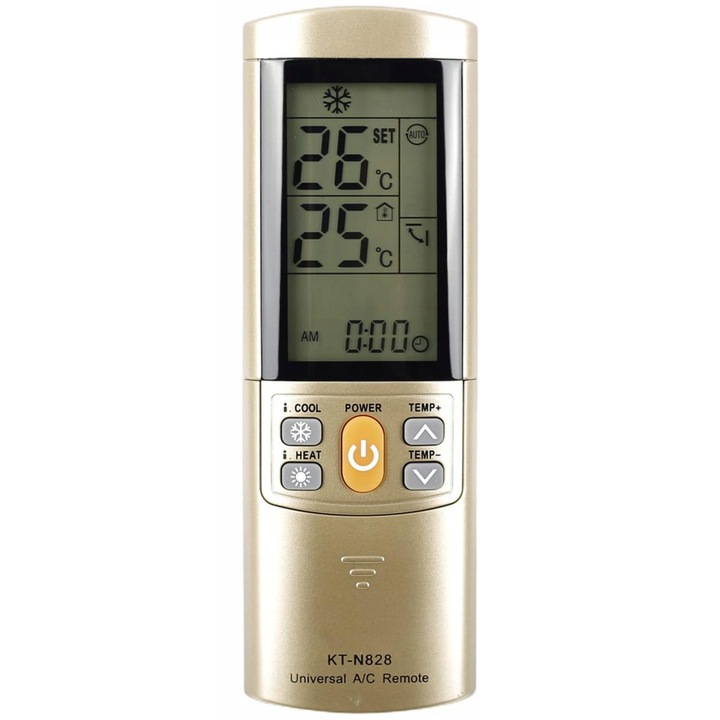 Telecomanda universal pentru conditionare KT-N828, x-remote, suporta pana la 2000 de modele, Auriu