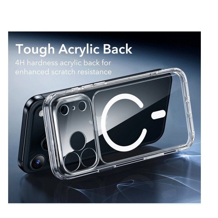 Husa ESR Classic HaloLock Compatibila Cu iPhone 17 Pro Max, Functie MagSafe, Protectie La Camera, Colturi Intarite, Clear
