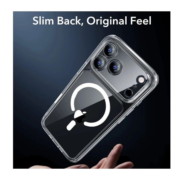 Husa ESR Classic HaloLock Compatibila Cu iPhone 17 Pro Max, Functie MagSafe, Protectie La Camera, Colturi Intarite, Clear