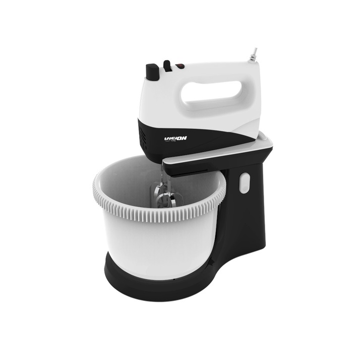 Кухненски робот Vision Chef VMB550BKWH, 550 W, 2.5 л, 5 скорости + Турбо, Бял/Черен