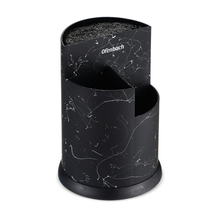 Троен държач за ножове и аксесоари, софт-тъч покритие – три отделения