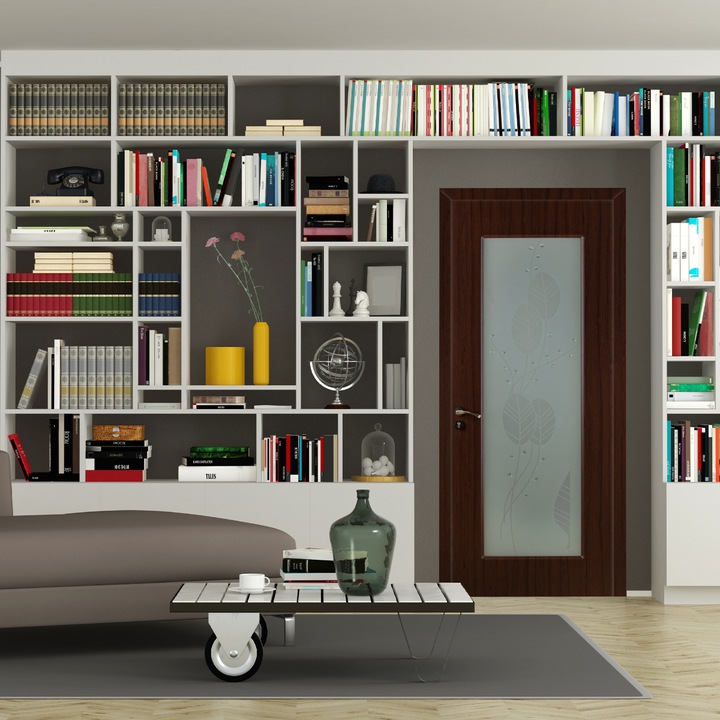 Usa de interior din lemn Fashion, cu geam, FSH 112 2000/800 Teak