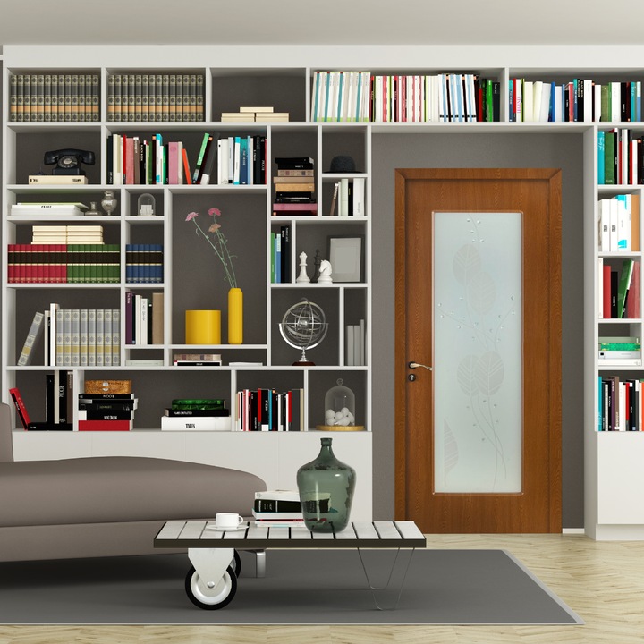 Usa de interior din lemn Fashion, cu geam, FSH 112 2000/700 Stejar Inchis