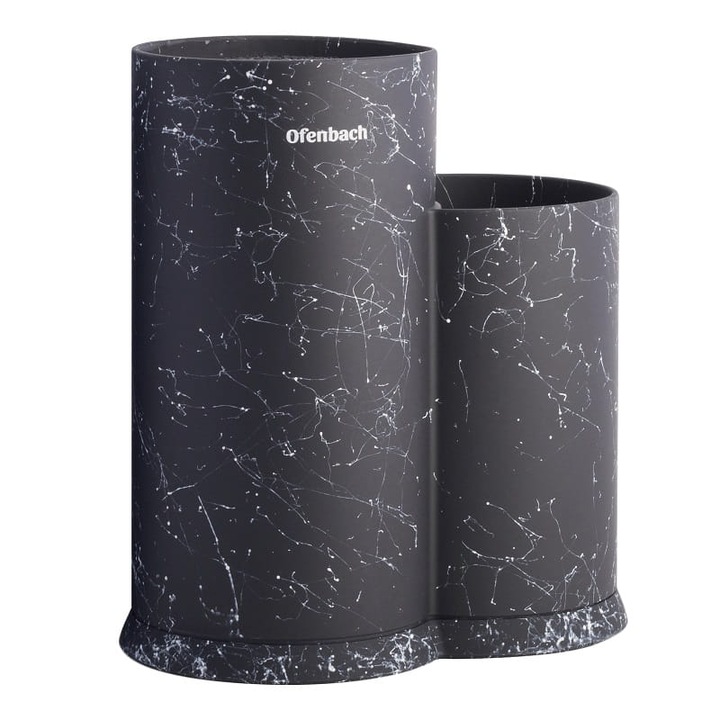 Двойна поставка за ножове и прибори, меко покритие, 22 см