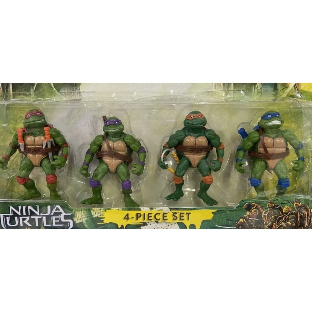 Set 4 Figurine Aymax Testoasele Ninja cu accesorii, 10x10cm - eMAG.ro