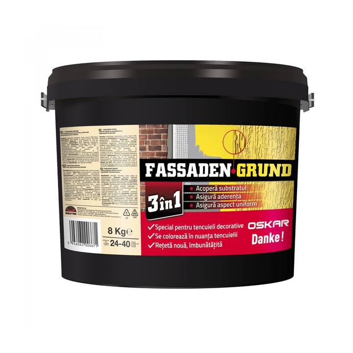 Alapozó dekoratív vakolatokhoz Fassaden Grund, 8 Kg