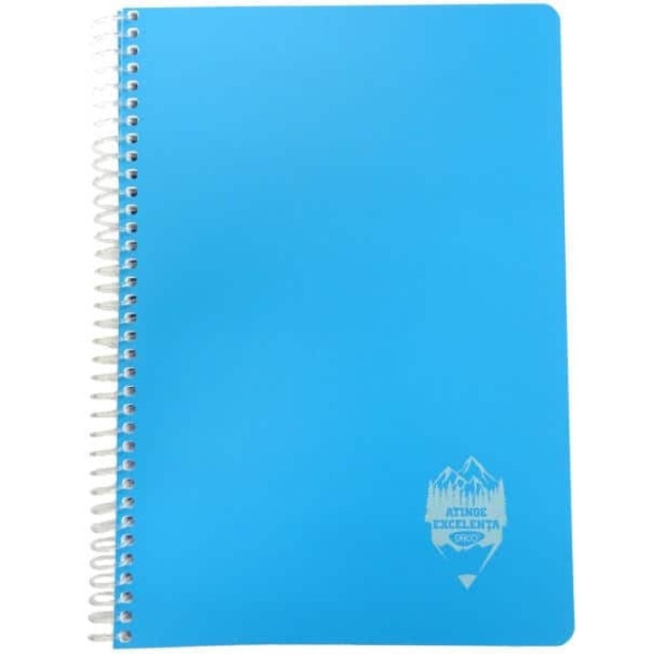 Caiet A4 cu spira, M/D 144 file Coperta Plastic Daco