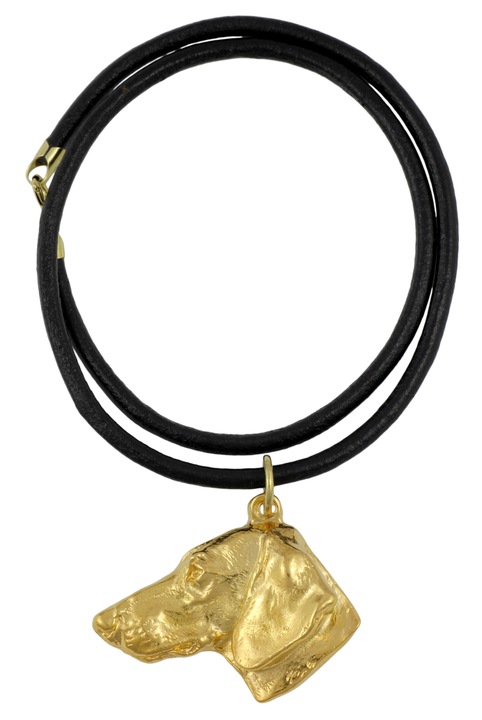 Colier Teckel, Art-Dog, Placat cu aur, Negru/Auriu