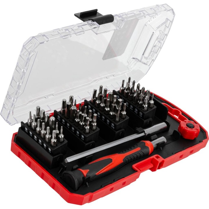 Комплект накрайници за прецизна отвертка Proline, 51 части