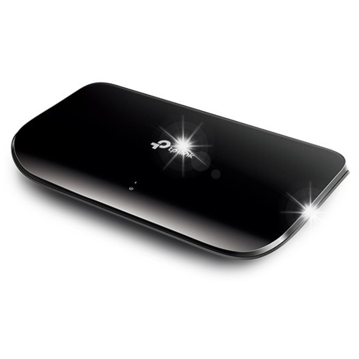 Суич 8-портов TP-LINK TL-SG1008D 10/100/1000 Mb/s, пластмасов, 165x108x28мм