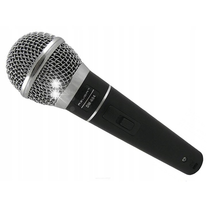 REBEL DM-604 dinamikus mikrofon, 600 Ohm, 60 Hz-12 kHz, 5m kábel, műanyag ház, komplett készlet