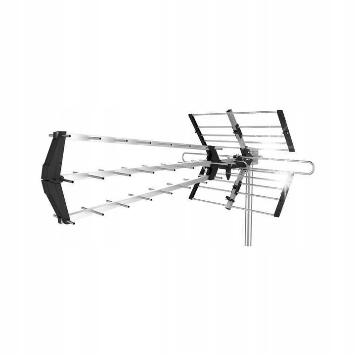 Насочена антена Cabletech за цифрова телевизия DVB-T2, 174-230 MHz и 470-790 MHz, 17x105x13cm