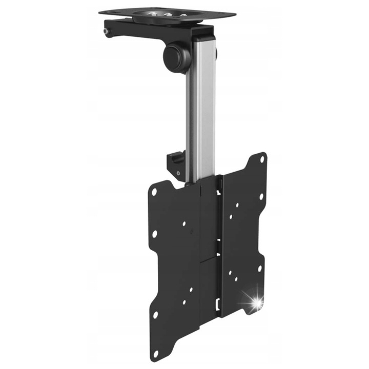 Стойка за телевизор за таван, Cabletech, 17-37", 20кг, VESA 200x200, черна