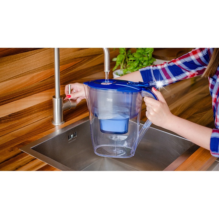Teesa 2,6L szűrőkancsó, 1 szűrő, kék, 225x160x275mm