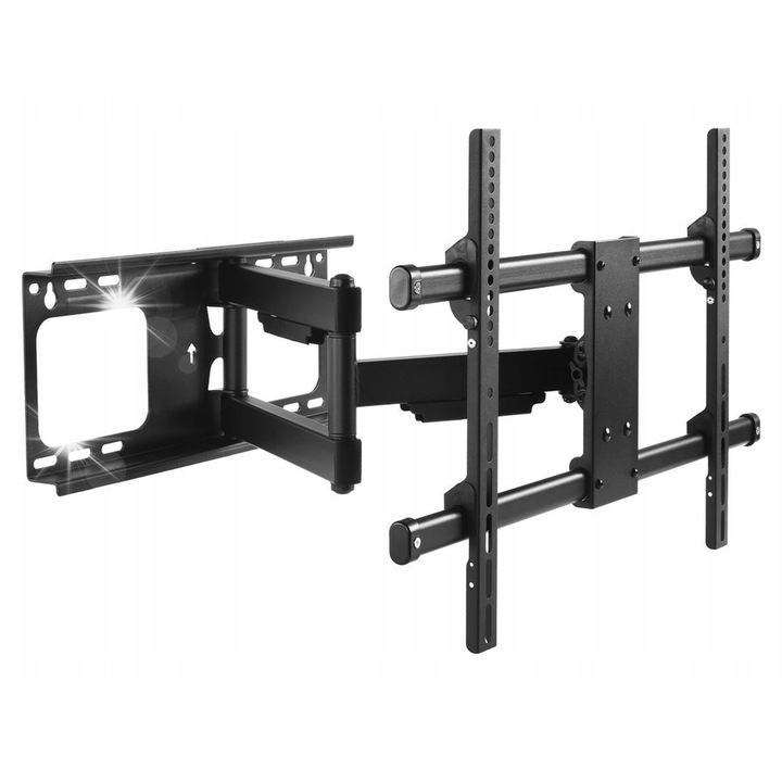 Въртяща се стойка за телевизор Kruger&Matz 37"-70", черен, макс. 60кг, монтаж на стена