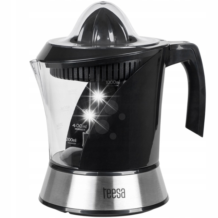 Teesa citrusprés, 40W, 1L, fekete rozsdamentes acél elemekkel
