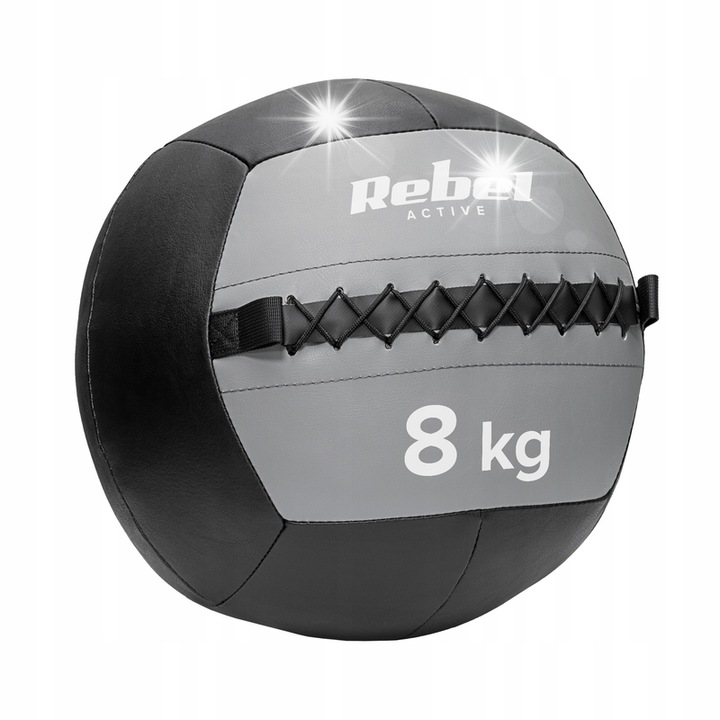 Фитнес топка 8 кг, Rebel Active, изкуствена кожа, ергономична