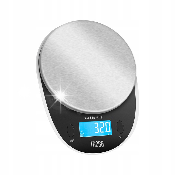 Konyhai mérleg Teesa TSA0808, 5kg, 1g pontosság, tára funkció, kis méret