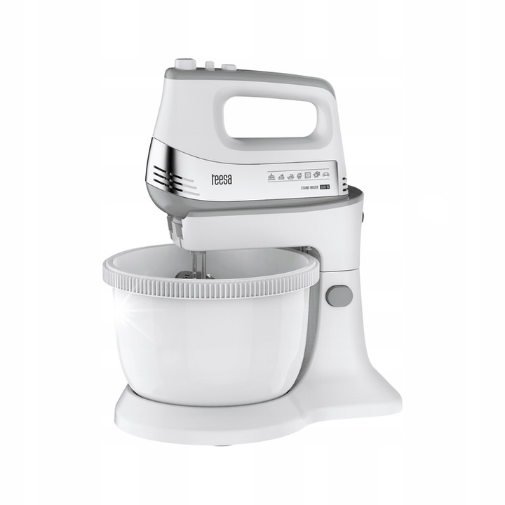 Forgótálú Teesa mixer, 500 W, 3,4 liter, 5 sebesség, fehér