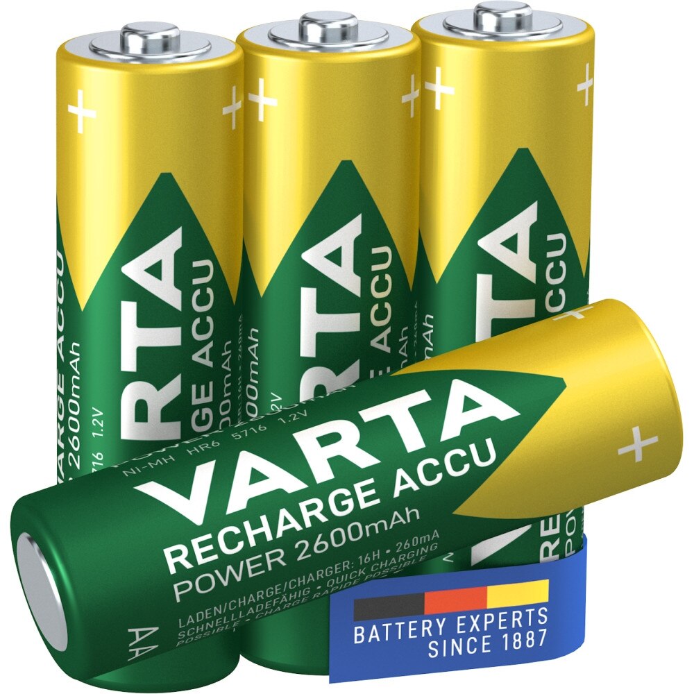 Set 4x Baterii Acumulatoare Varta R6 AA 2600mAh Ready2Use, preincarcate ...