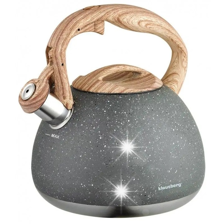 Кана Klausberg 2.8L, сив, инокс, модерен дизайн, за всички видове източници на топлина