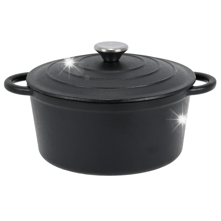 Öntöttvas fazék 4,8L, Krisberg, 26cm, mély, nehéz