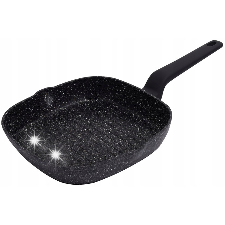 Грил тиган Klausberg, 24x24см, мрамор, черен, за индукция