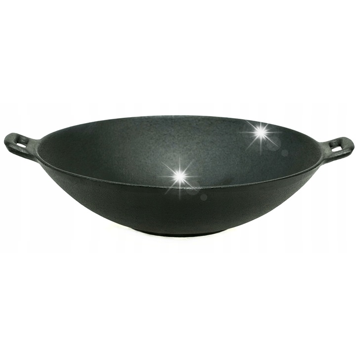Чугунен тиган Kinghoff KH-1109, 31см, черен, за всички видове котлони
