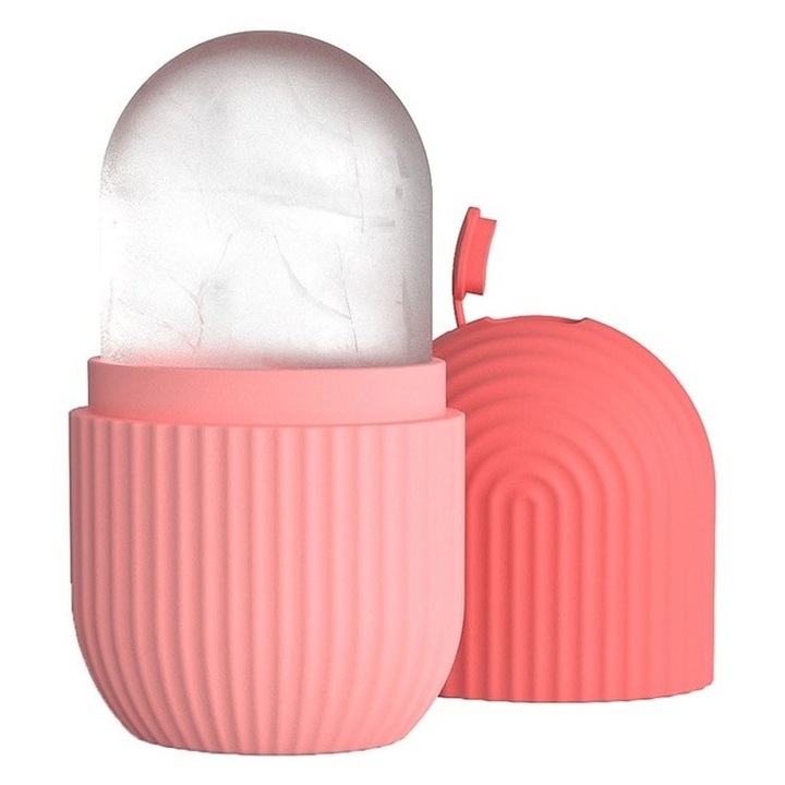 Forma de gheata pentru masaj facial, Portocaliu, Shein, Dimensiunea 11, 5x6, 2x4, 2 cm