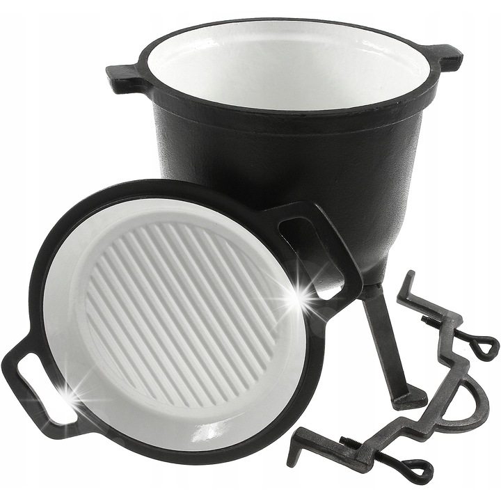 Чугунен казан 8л, Porcello, 46см, 12.5кг, Емайлиран