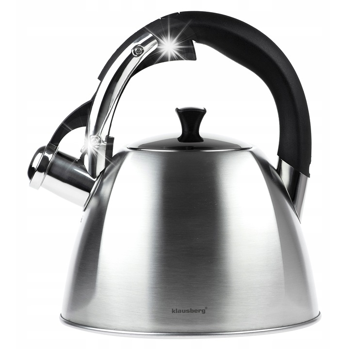 Чайник, Klausberg, 2,2л, инокс, 22,5см, с мека на допир дръжка