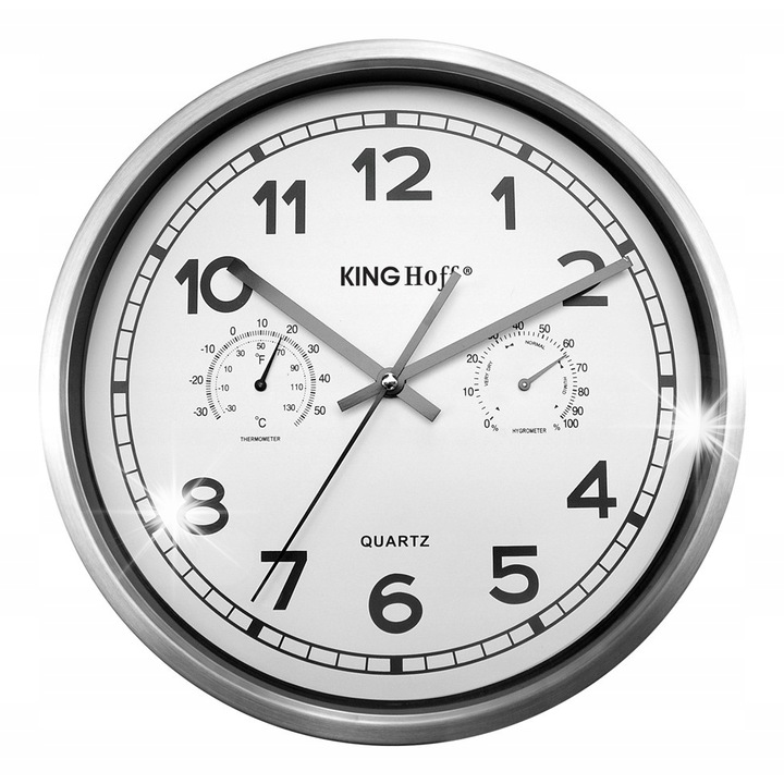 Falióra, Kinghoff, 30cm, szürke