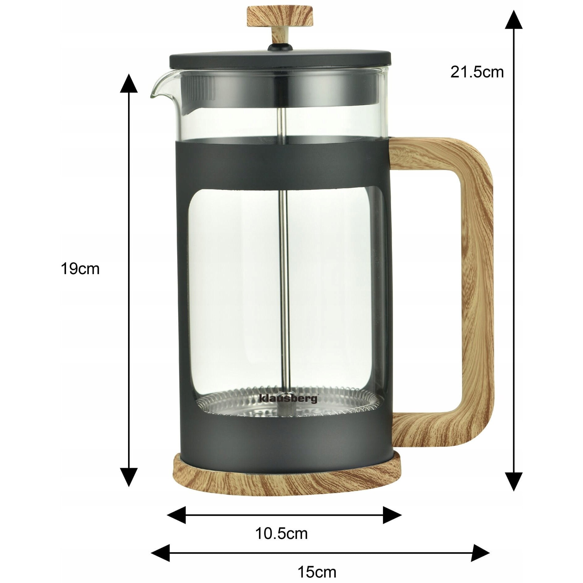 Zaparzacz Klausberg KB-7681, 1L, negru, imitatie lemn