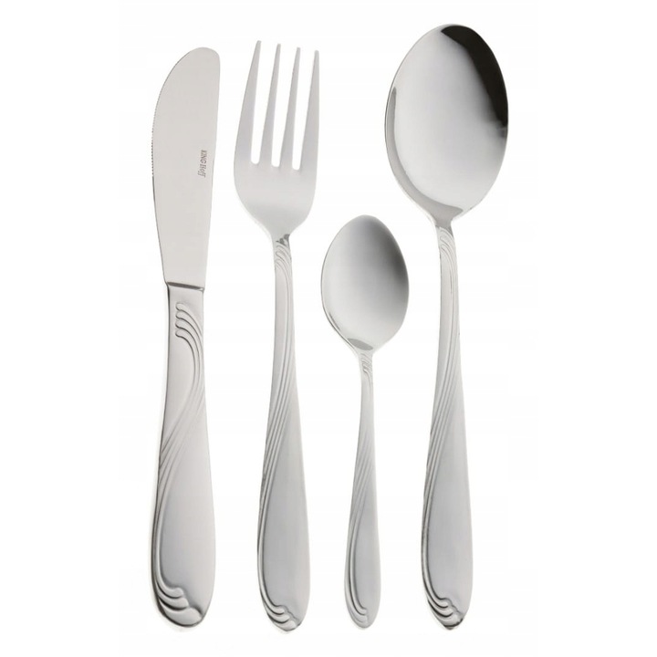Evőeszköz készlet 24 darabos, Kinghoff, 6 személyes, rozsdamentes acél, könnyen tisztítható, elegáns csomagolás
