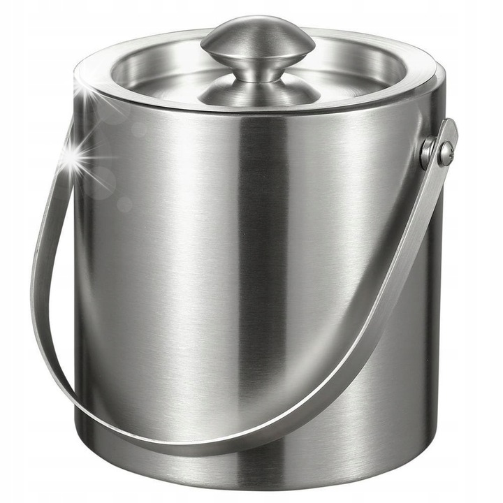 Фрапиера от неръждаема стомана, 1,5л, с капак, 15x15x20см