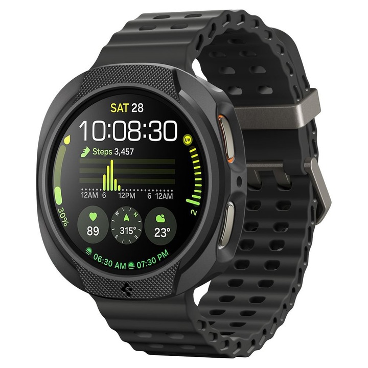 Védőtok Samsung Galaxy Watch8 40mm-hez, Liquid Air, V66, Termoplasztikus, Matt Mélysötét