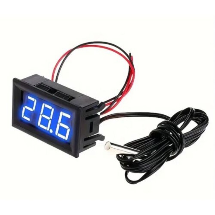 Termometru digital de temperatură -50 +110°C albastru