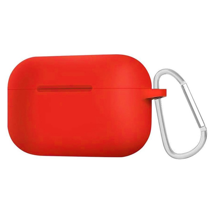 Husa pentru AirPods Pro 1, Liquid Silicone, V15, Silicon, Red
