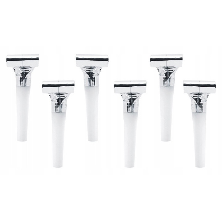 Fluiere, Party deco, set 6 bucati, argintii