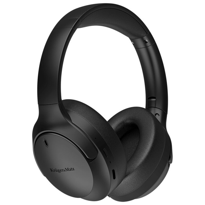 Vezeték nélküli fejhallgató ANC zajszűréssel, 40 mm-es hangszóró átmérő, Fekete, Bluetooth 5.4
