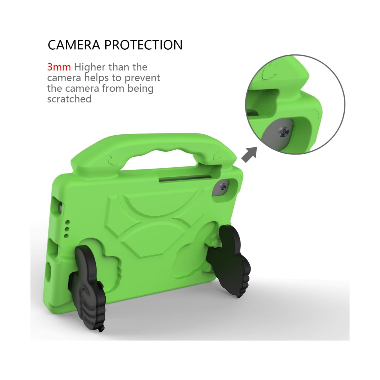 Husa protectie tableta pentru copii, compatibila cu Samsung TAB A9 8.7 inch X110/X115/T220/T225/T290/T295, protectie silicon antisoc rezistenta la lovituri, Vanaxalife®, Verde