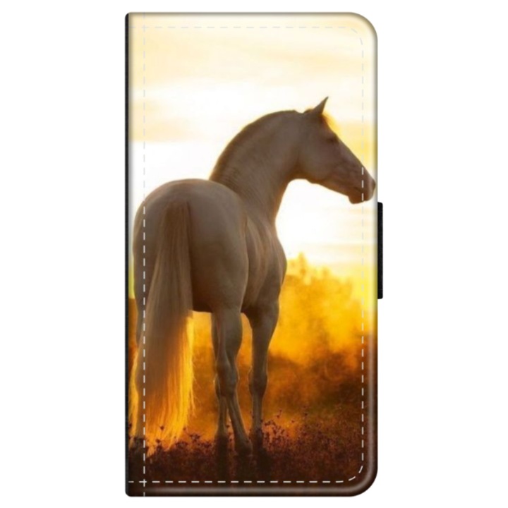 Husa personalizata tip carte pentru Huawei P10 Plus, Horse #2, multicolor, S1D1M0218, Atlas