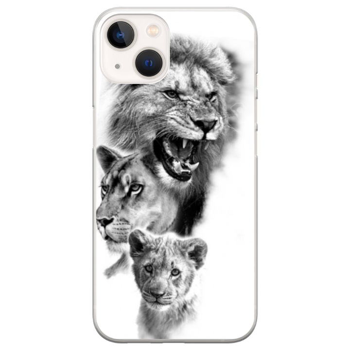 Husa personalizata pentru Apple iPhone 13, model Lion #3, S1D1M0118, TSS