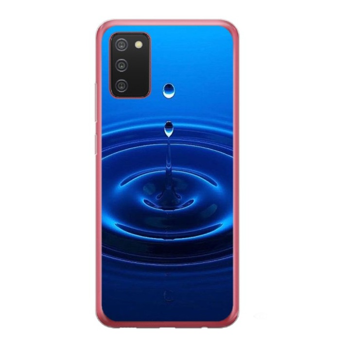Husa personalizata si Folie de Silicon pentru Samsung Galaxy A03s, model Picatura, S1D1M0240, TSS