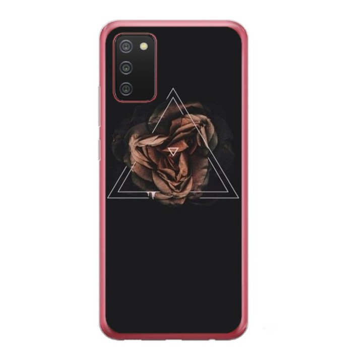Husa personalizata pentru Samsung Galaxy A03s, model Triangle Rose, S1D1M0316, TSS