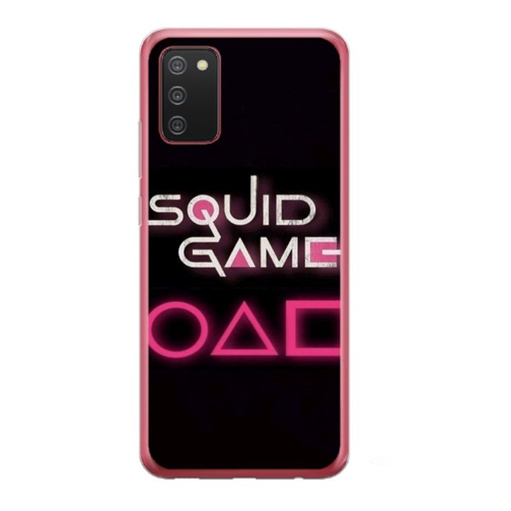 Husa personalizata si Folie de Silicon pentru Samsung Galaxy A03s, model Squid Game #4, S1D1M0176, TSS