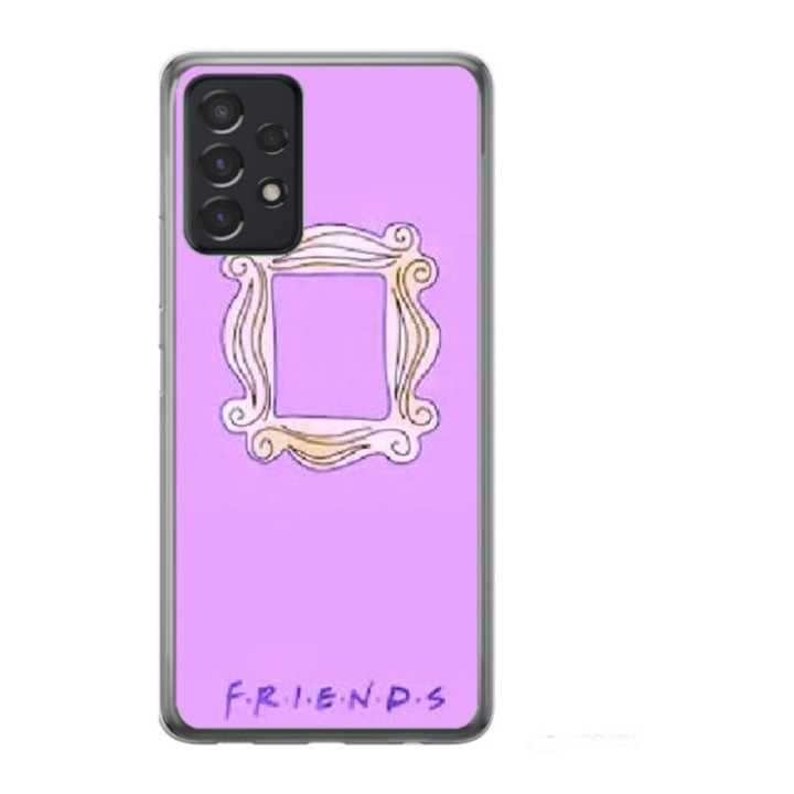 Husa personalizata si Folie de Silicon pentru Samsung Galaxy A72, model FRIENDS #3, S1D1M0223, TSS